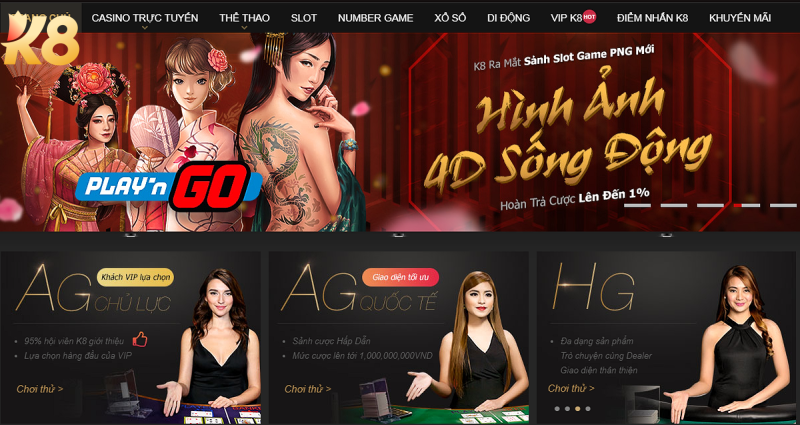 Trải nghiệm sảnh WM Casino K8 không thể tuyệt vời hơn